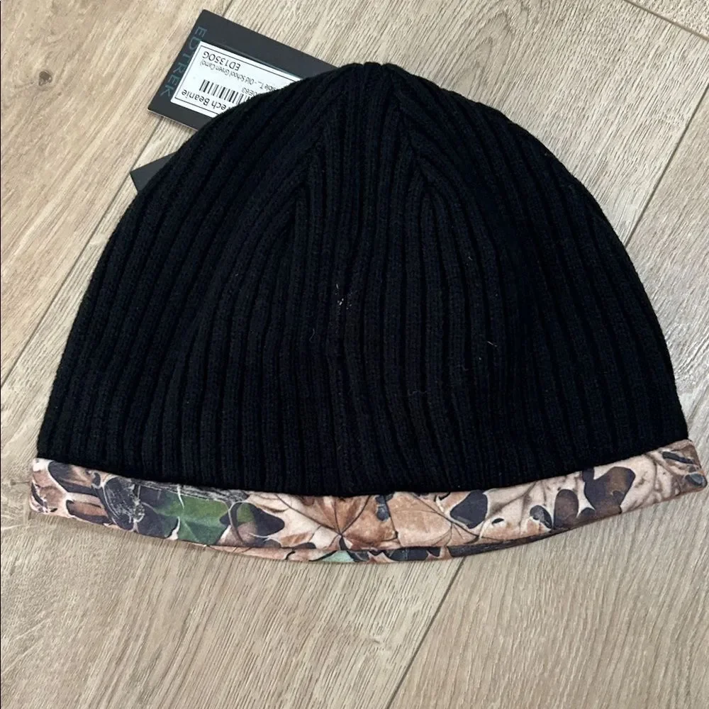 Edtrek Youth Elite Reversible Tech Beanie, Black/Camo, one size, NWT